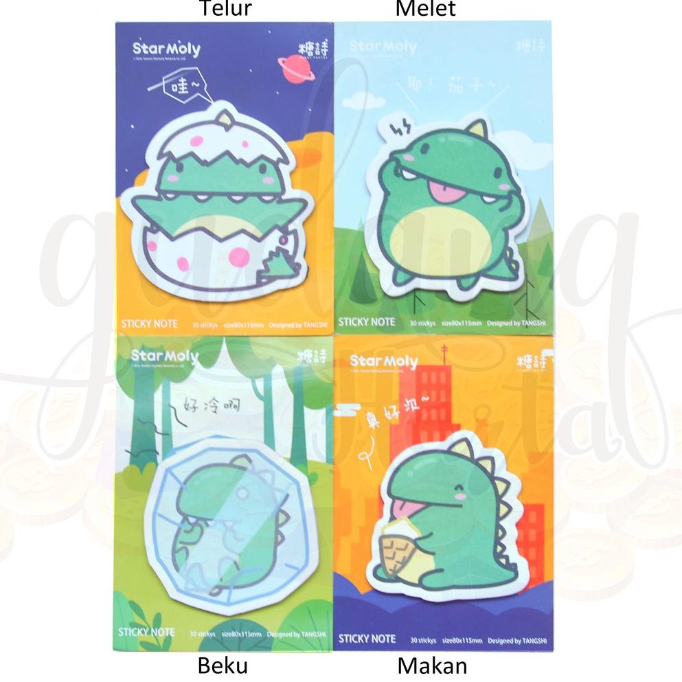 

H36 Sticky Notes Dinosaurus Dino Lucu Memo Unik Note Imut GH 301154 NEW ⇝