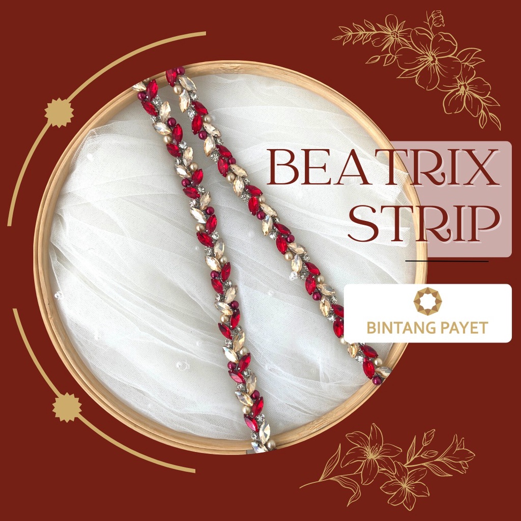 Payet Rangkai / Renda Permata - Beatrix Strip