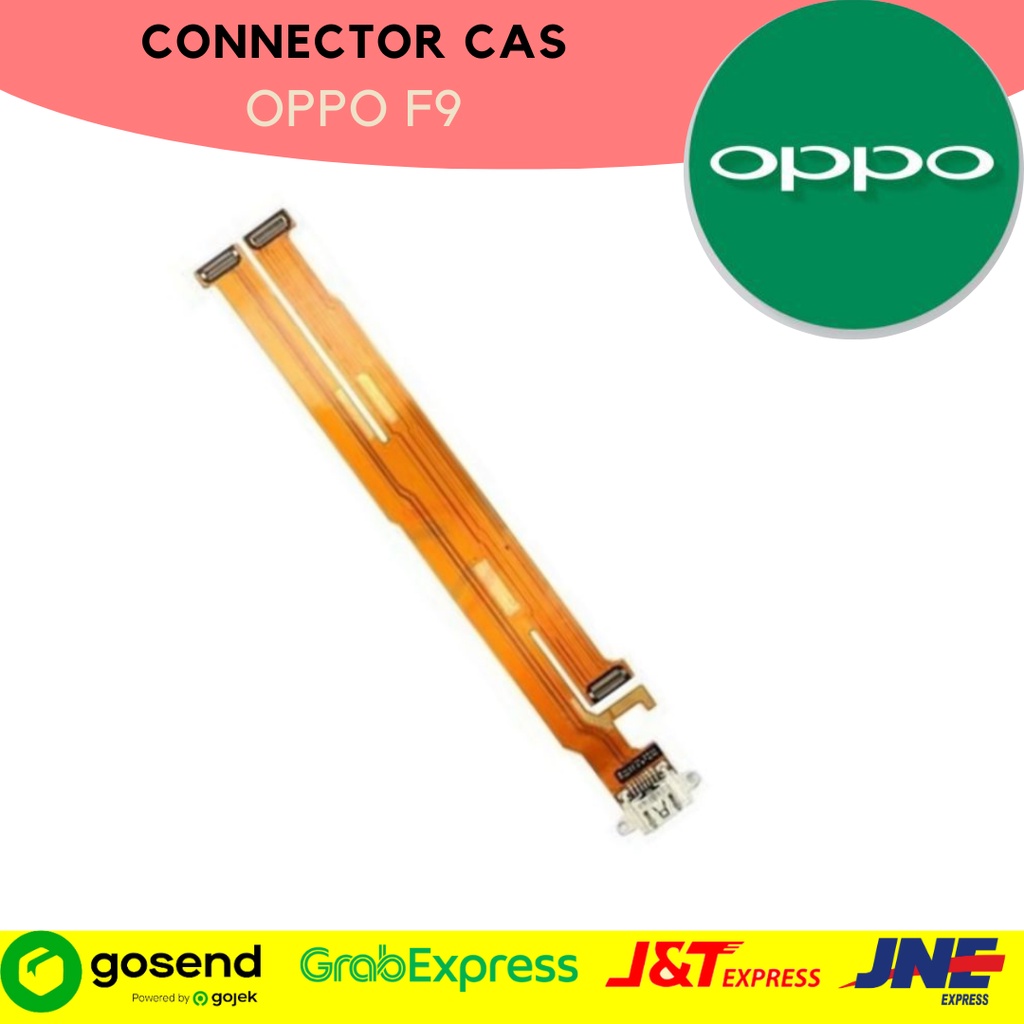 Konektor colokan cas Oppo F9 bergaransi