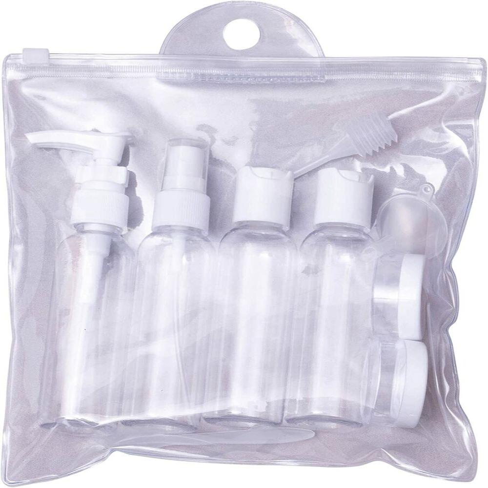 R-FLOWER Botol Travel Set Bening/Pink Plastik Travel Supply Hand Luggage Pressing Spray Bottle