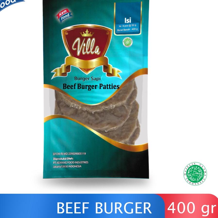 

♦ Villa Beef Burger Patties isi 8pcs - 400gr ֍