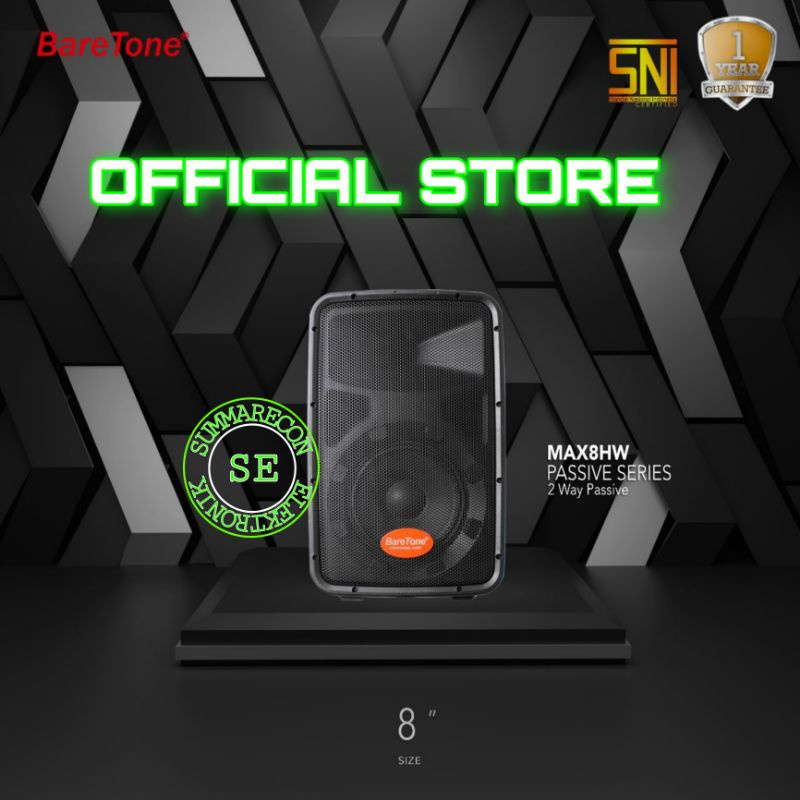 speaker pasif 8 inch baretone max08hw speaker karaoke passive 8 inch original