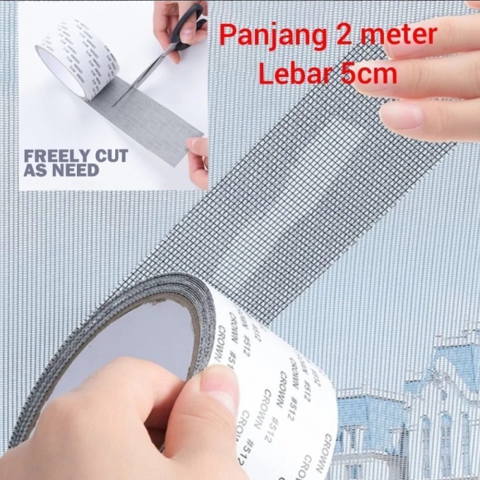 BAROKAH GAMIS Window Screen Repair Tape Lakban Kawat Anti Nyamuk Penambal Lubang