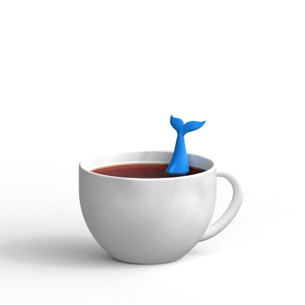 [Elegan] Tea Infuser Reusable Cups Diffuser Whale Animal Loose Leaf Tea Saringan Bumbu Silikon