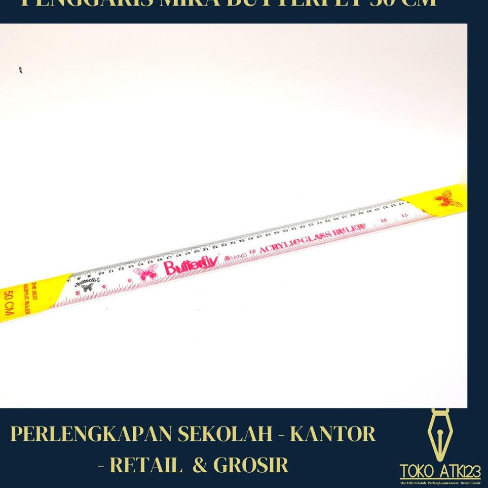 

R90 Penggaris Mika Plastik 50 cm Merk Butterfly NEW マ