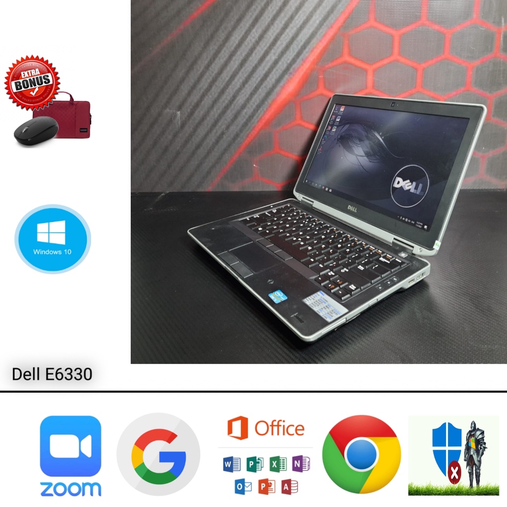 Laptop Dell Latitude E6330 Core i5 gen 3 Ram 4GB HDD 320GB Windows 10 Siap Pakai