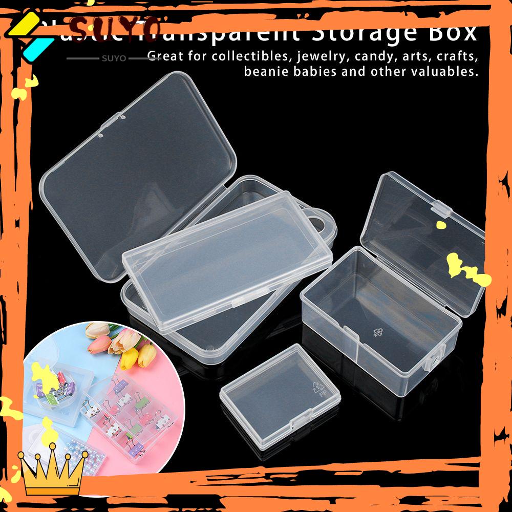 Suyo Storage Box Square Bening Organisasi Rumah Penyimpanan Pil Plastik Bekal