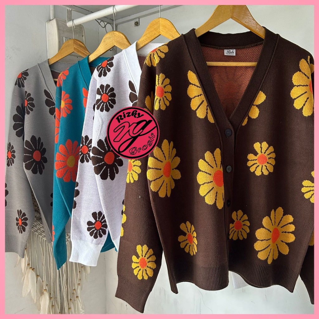 najahstore_officials Aghia flowers knit atasan premium