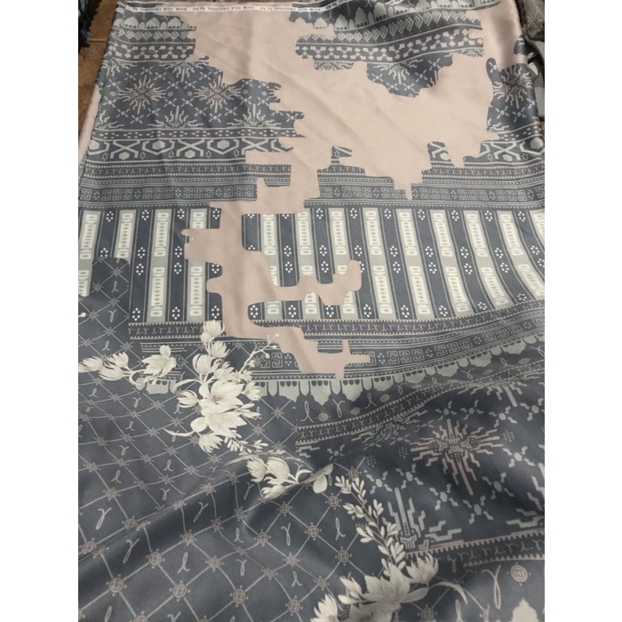 Terlaris Bahan Kain Dior Silk Ready Stock Motif Jeumpa (Harga Per 0,5Meter)