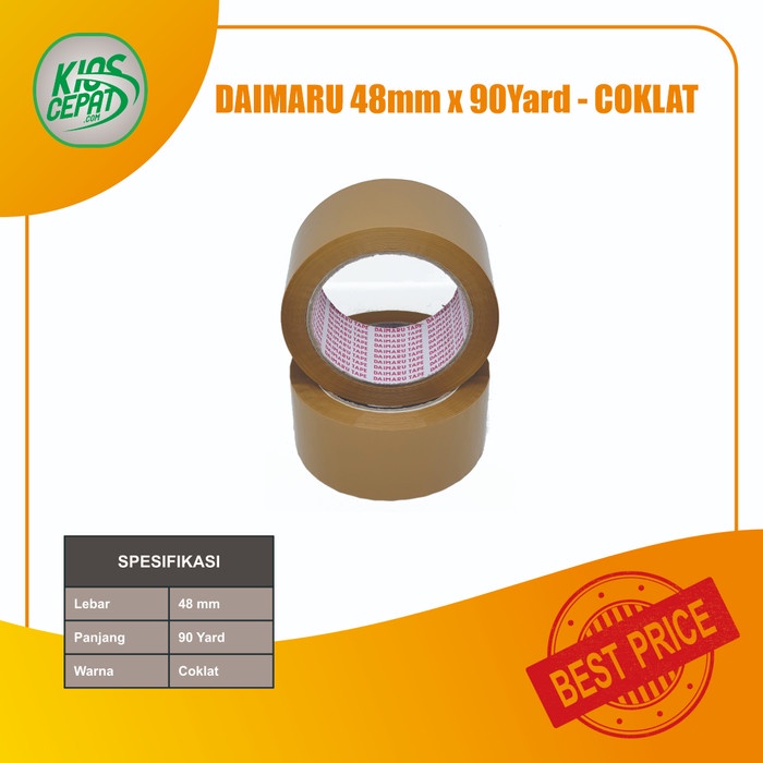 

Terlaris [Go Send] Lakban Daimaru Dus Isi 72 (48Mm X 90Yd) - Cokelat Tua