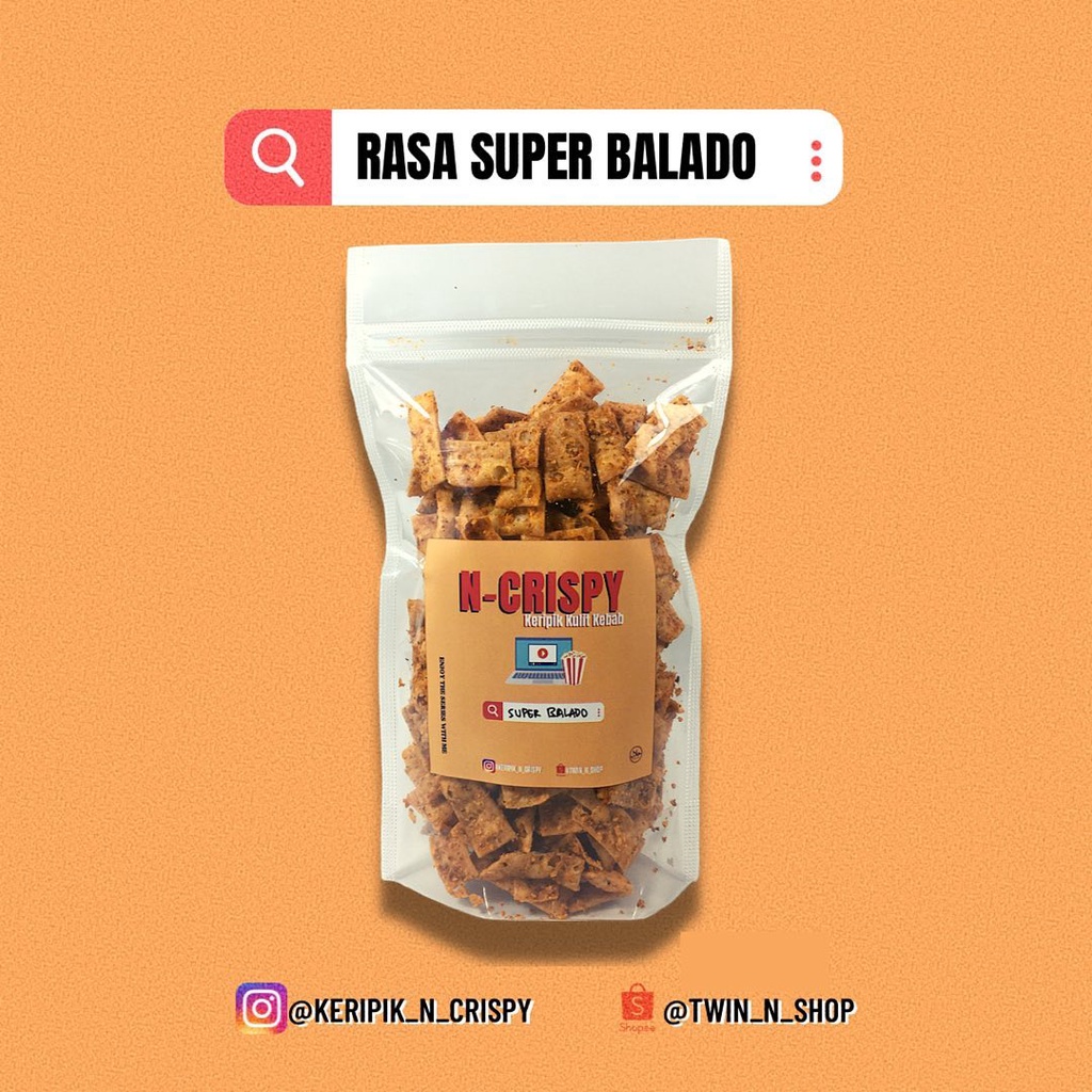 

Keripik Kulit Kebab N-Crispy 100gr (bukan dari kriwilan kulit kebab)