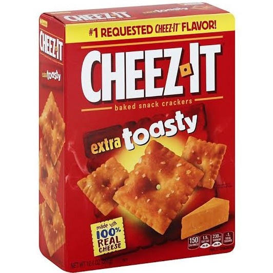 

Cheez It Baked Snack Crackers Extra Toasty 12,4OZ 351GR IMPOR