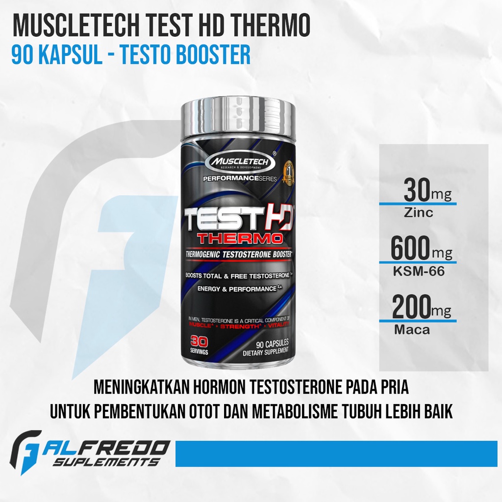 Muscletech Test HD 90 Kapsul 30 Serving Testo Booster