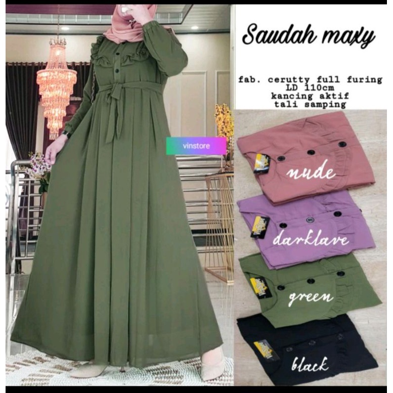 GAMIS//SAUDAH MAXY//GAMIS BAHAN CRINGKLE AIR FLOW #GAMIS #KEKINIAN