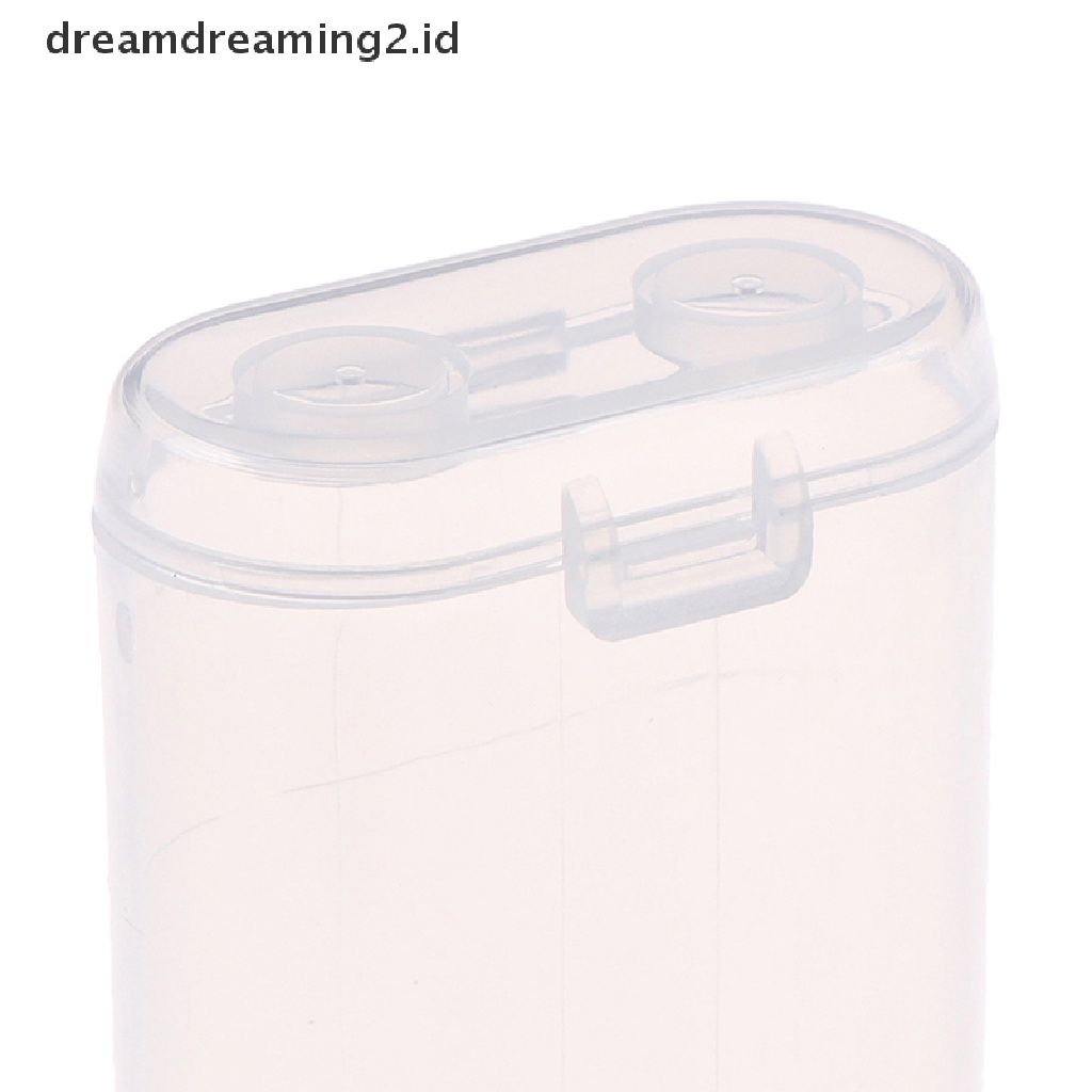 (dream) Kotak Penyimpanan Tempat Bening Tahan Air Safety Case Plastik Untuk 2bagian18650  .