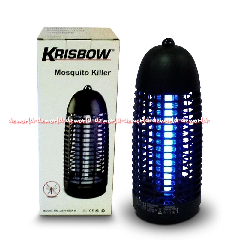 Krisbow Perangkap Nyamuk Lampu UV 6watt Js30 Mosquito Killer Black Hitam Alat Pengusir Nyamuk Lalat Serangga Dapat digantung