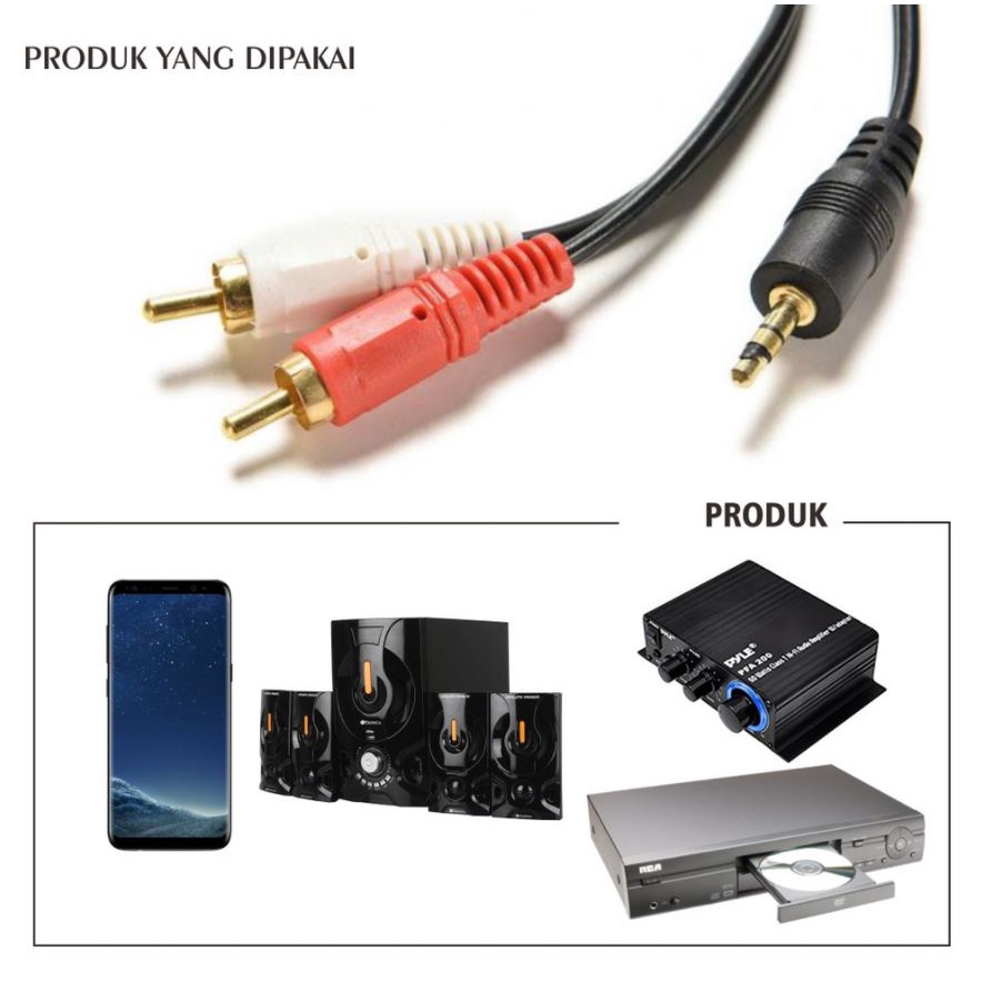 Kabel Jack RCA 2-1 Mini Stereo aux 3,5mm Kabel 3.5mm to 2rca Kabel 3.5mm to 2 RCA Kabel RCA 2 1 Kabl