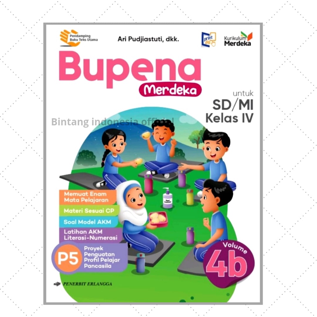 Buku Pelajaran BUPENA 1A,1B &amp; 4A,4B Kurikulum Merdeka