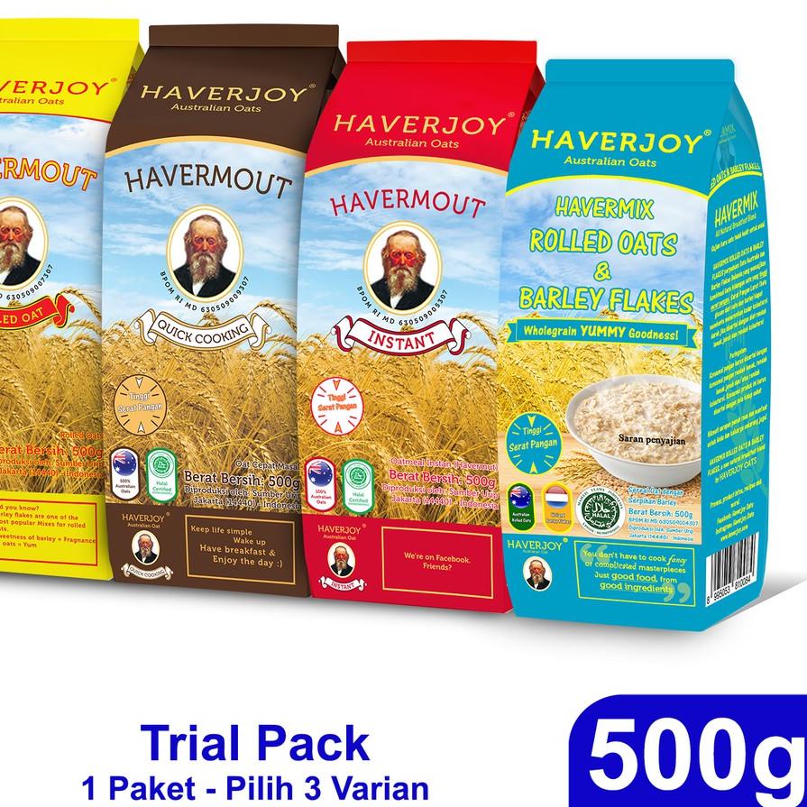 

☺ Haverjoy Trial Pack Bundle All Varian 500g - 3 Pcs ◊