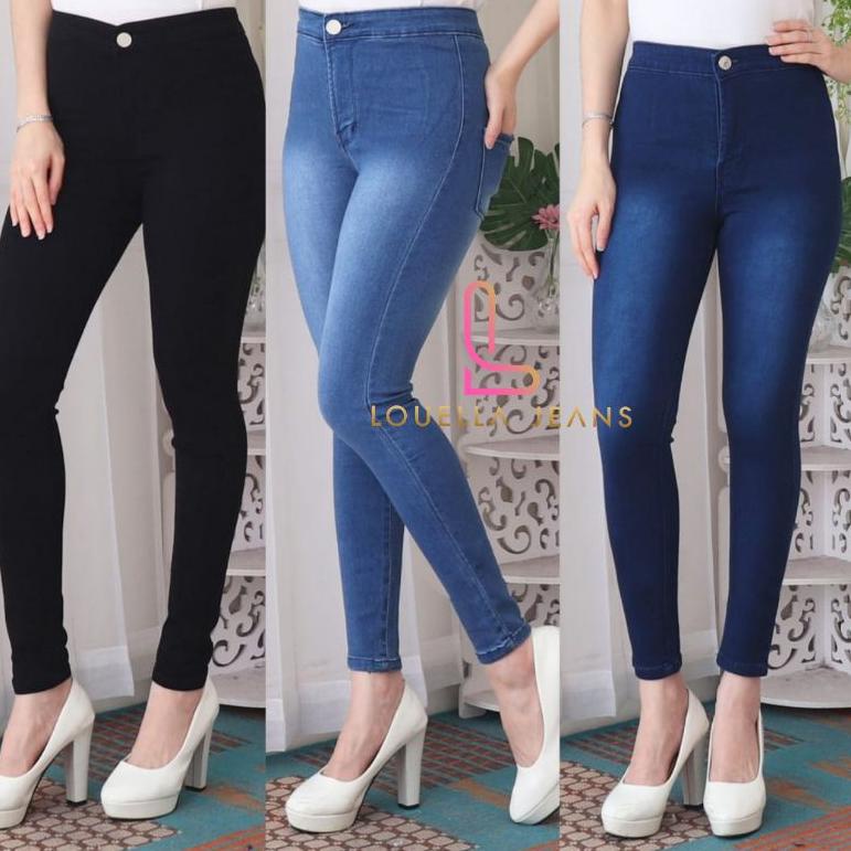 Ready CELANA JEANS PREMIUM HHWAIST POLOS / 7G - 7C-G / HHWAIST JEANS / SKINNY JEANS /  UK 27-34
