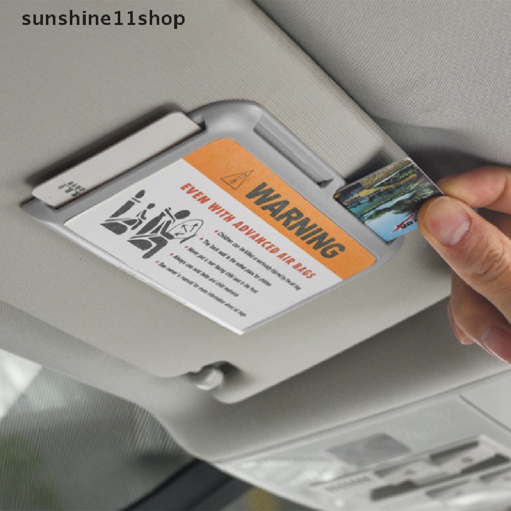 Sho Klip Kartu Mobil Sun Visor Organizer Tempat Kartu Parkir Sementara Dash Board Tempel Mount Auto Interior Storage Menyimpan Merapikan 1Pc N