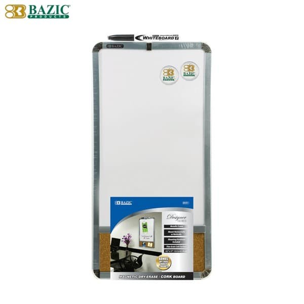 

BISA COD Bazic Magnetic Dry Erase Cork Board 8.5"x17" - Papan Tulis Magnet