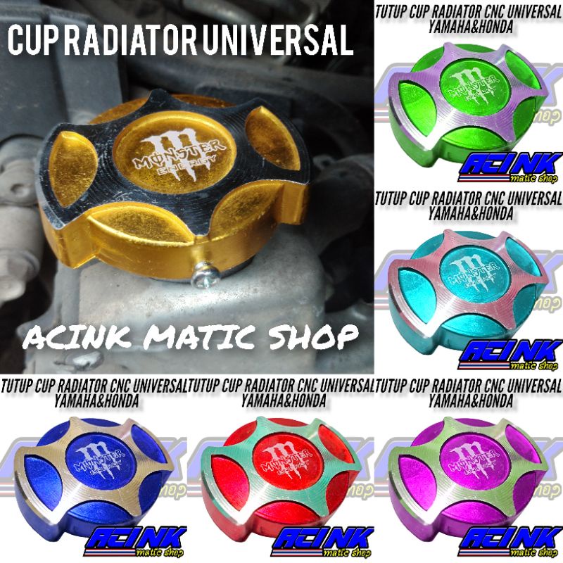 TUTUP RADIATOR COVER TUTUP CUP AIR  RADIATOR HRC CNC NMAX OLD NMAX NEW PCX VARIO