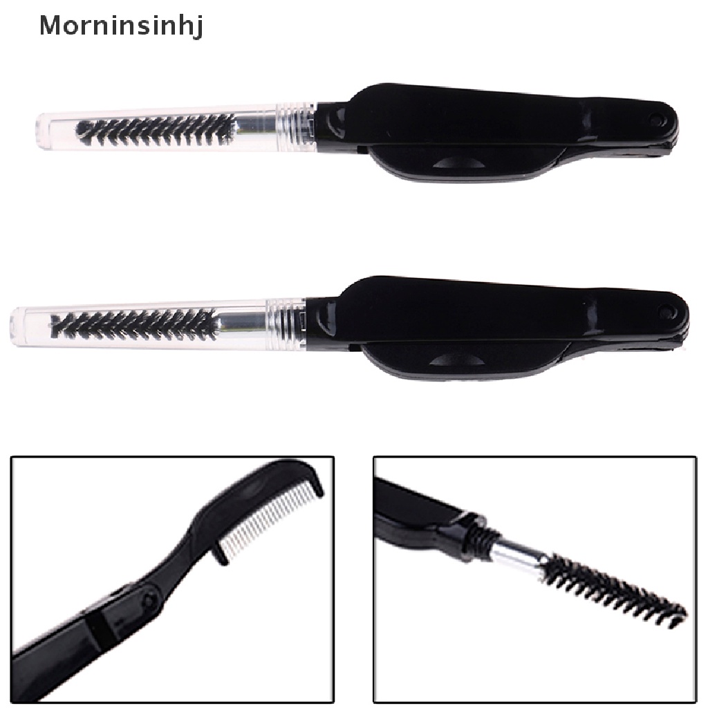 Mornin Foldable eyelash brush Tongkat Maskara Lipat Sikat Sisir Alis Alat Kecantikan id