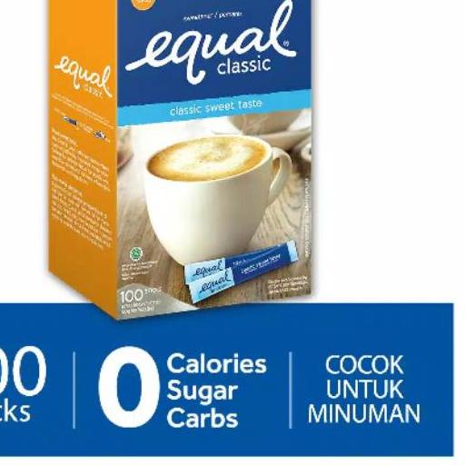 

✺ Equal Classic Zero Calorie Sweetener 100 stick ➣