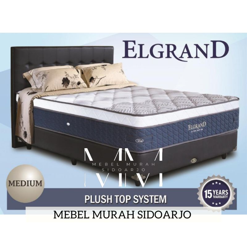 Kasur Spring bed Elite Elgrand Plushtop 120 x 200 160 x 200 180 x 200 cm queen king size tempat tidu