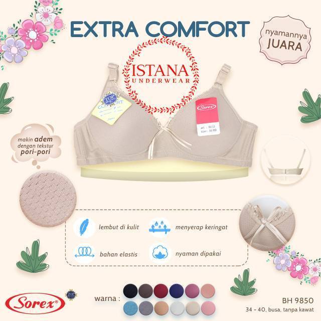 Bra BH Sorex 9850 Extra comfort | BRA sorex busa  TOKO KEANULOVA