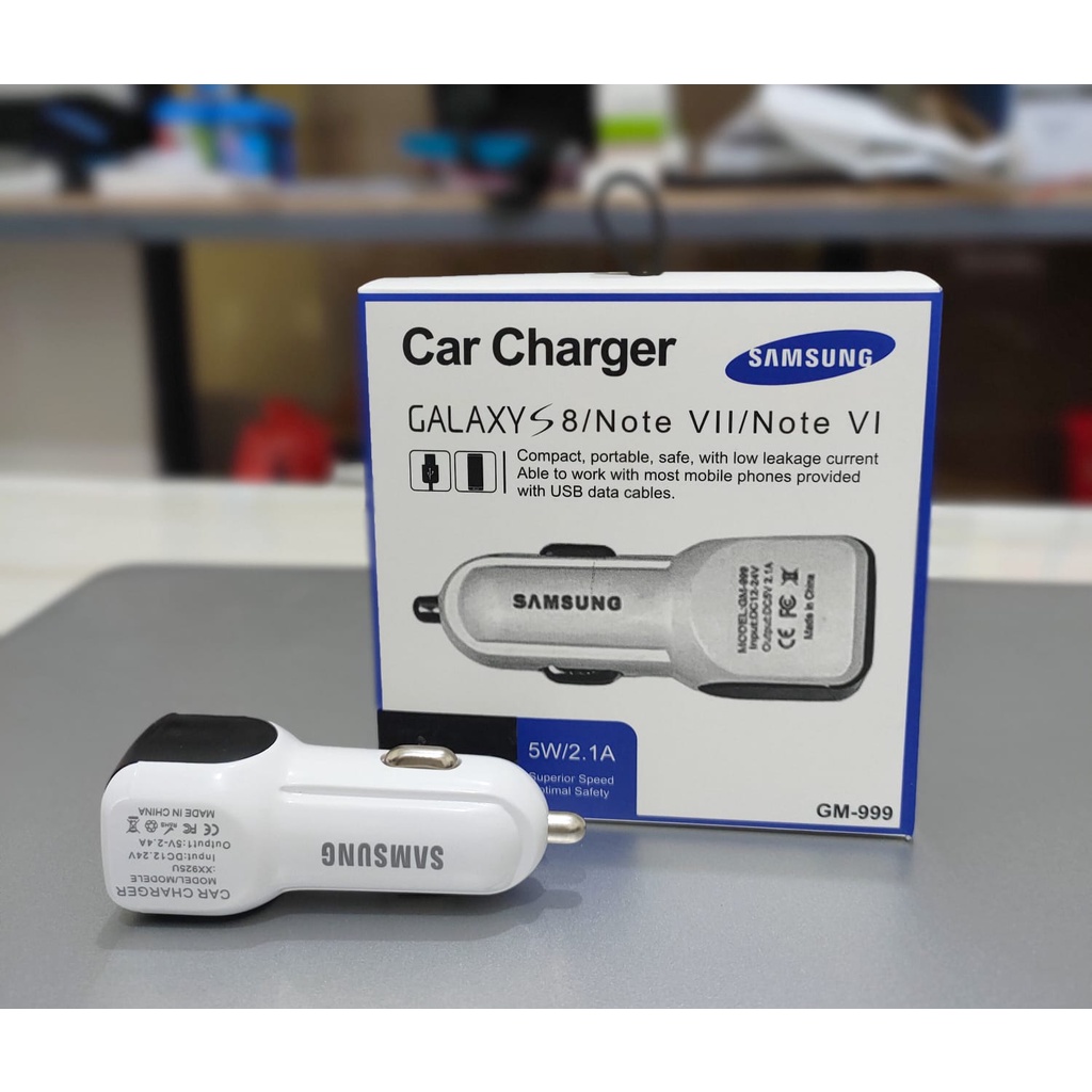 CAR CHARGER SAMSUNG DUAL OUTPUT 5W/2.1A NON MIKA