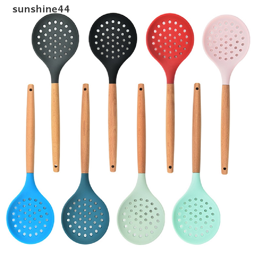 Sunshine 1Pc One-Piece Handle Silicone Colander Saringan Masak Alat Dapur ID