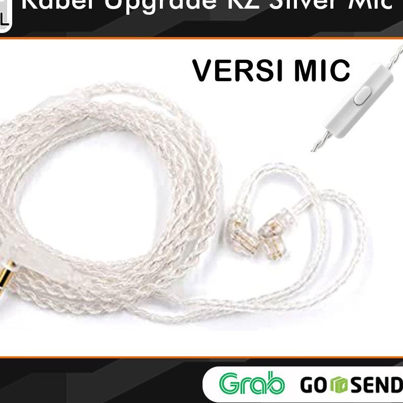 ✱ Kabel KZ Silver Upgrade Cable with Mic for  KZ EDX KZ ZSN PRO X KZ ZST X KZ ZSN PRO KZ ZSN Pro Zst