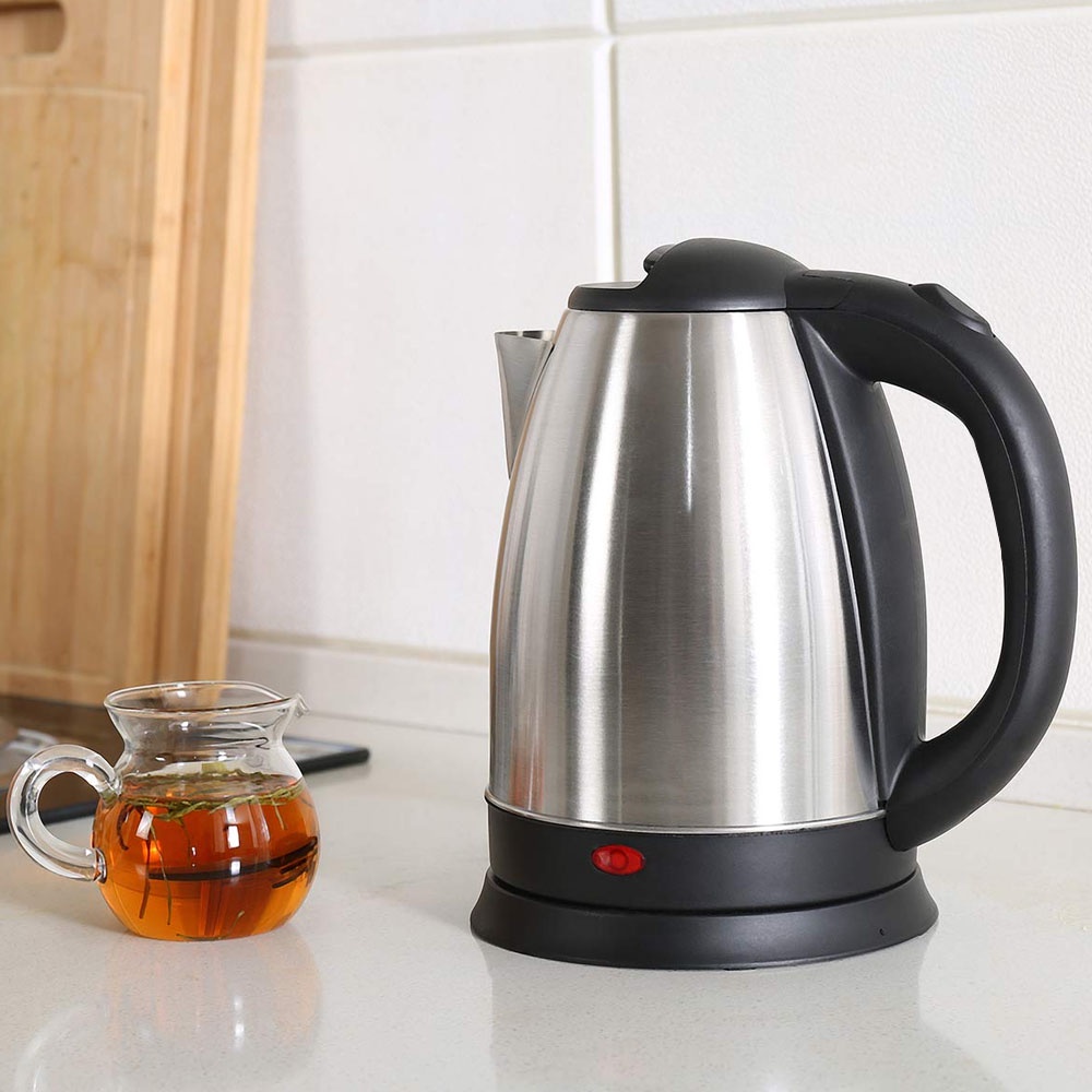 Pemanas Air Listrik Electric Kettle 1.8 Liter Berkualitas Tahan lama dan Praktis Stainless steel dengan Daya 350w