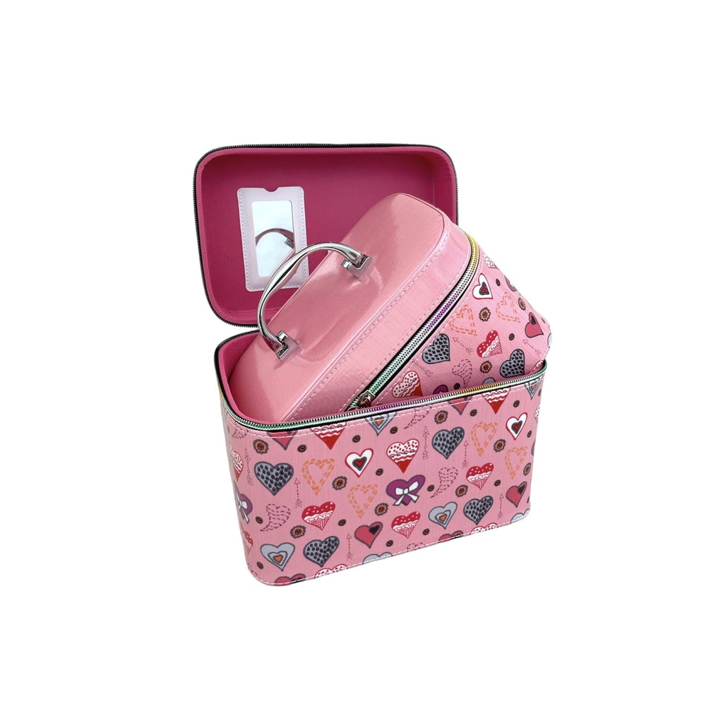 TTSHOPINDO  Beauty Case Box Cosmetik Beauty Case Make Up Box Make Up Import Love Import LHZX-043