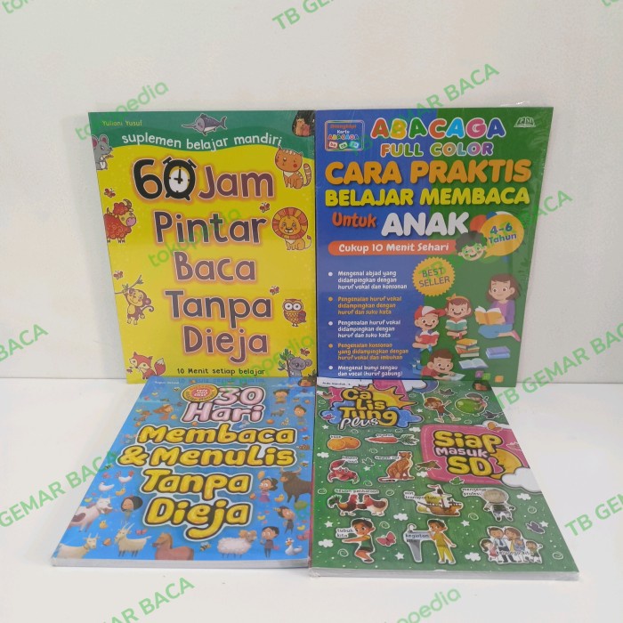 

Paket Buku Abacaga - 60 Jam Pintar Baca - 30 Hari Membaca - Calistung
