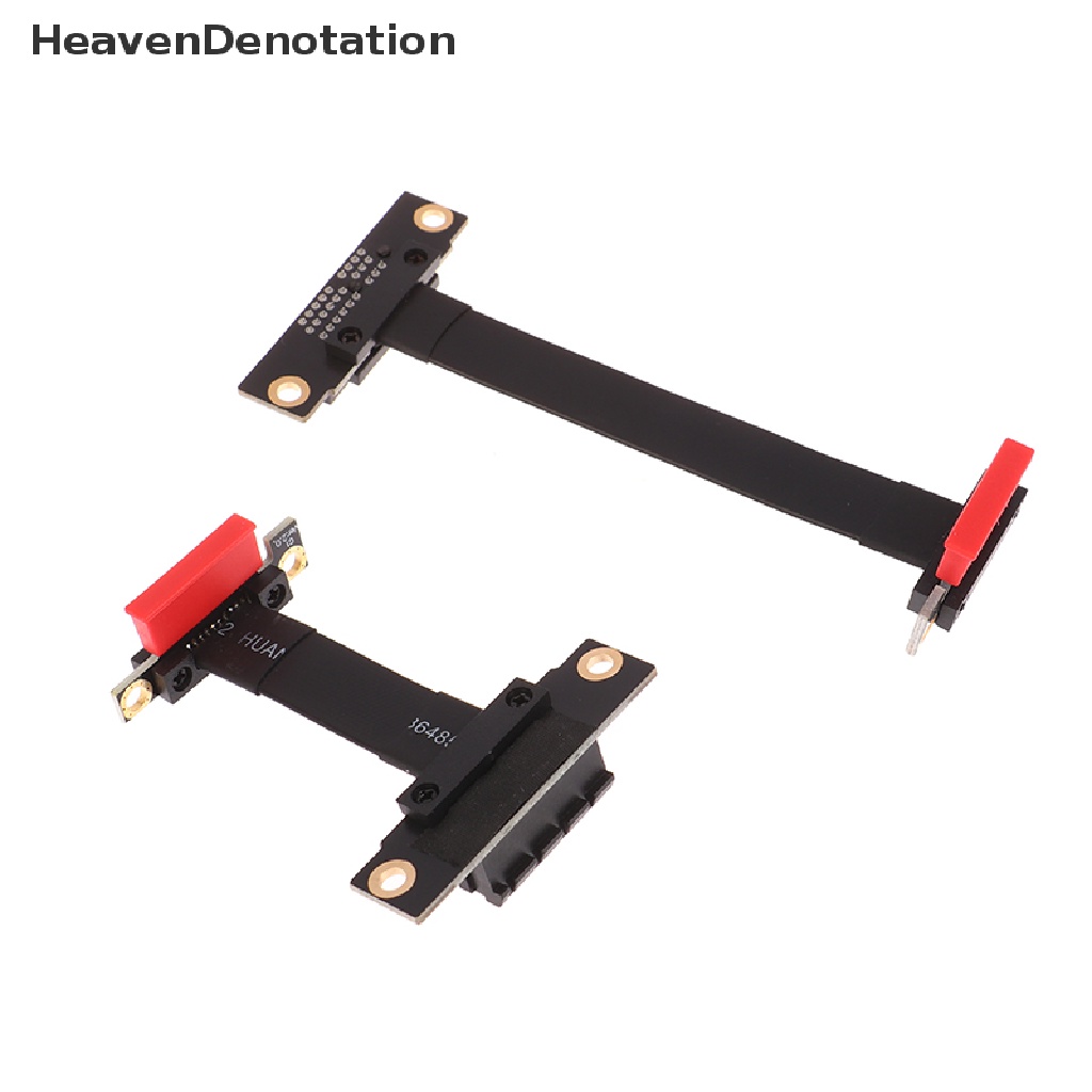 [HeavenDenotation] Pcie X1 Kabel Riser Dual 90derajat Sudut Kanan Extension Cable PCI Express 1x Riser Card Ribbon Extender HDV