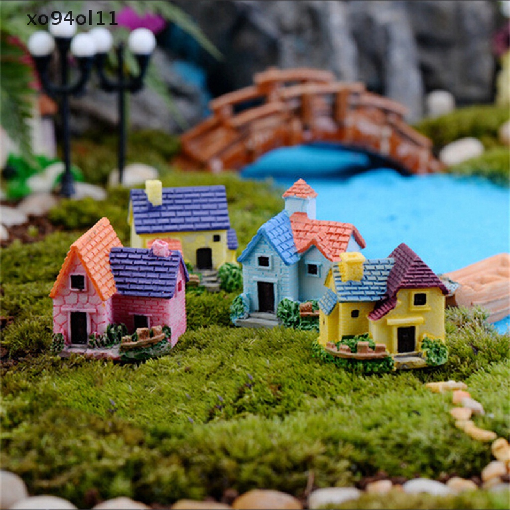 Xo DIY Miniatur Taman Peri Kerajinan Rumah Resin Dekorasi Lanskap Mikro OL