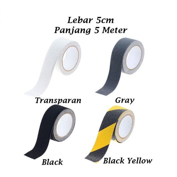 

Tape Lakban Anti Slip Lakban Lantai Anti Licin Safety Grip 5Cm X 5 Meter
