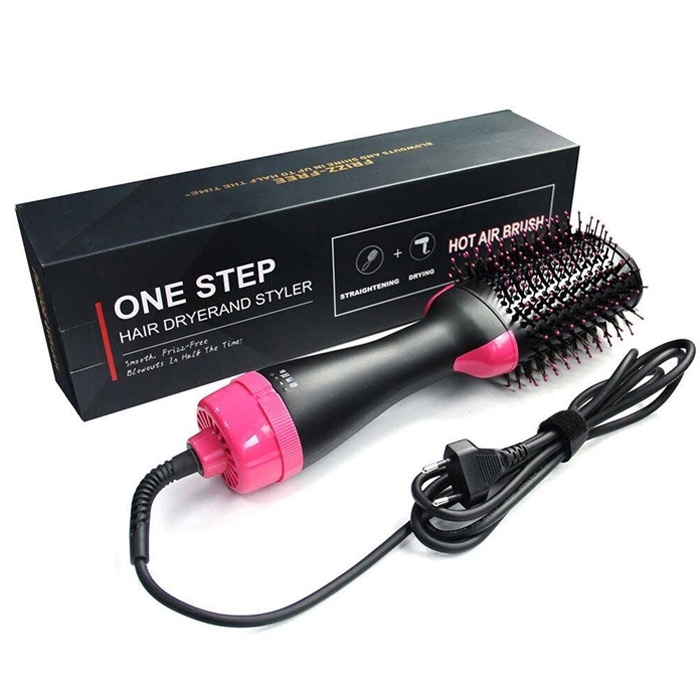 Hair Dryer Sisir Wet Brush Blow Catokan Pelurus Rambut Elektrik