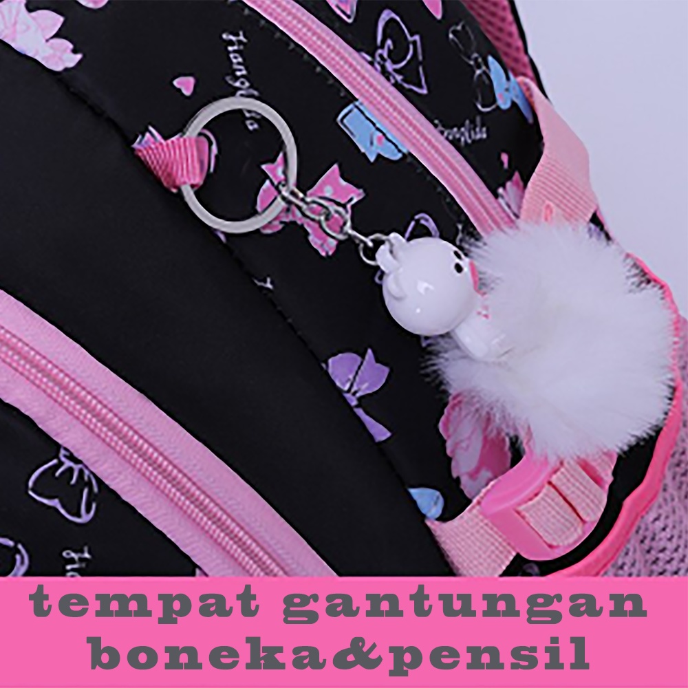 Toko agung99 - Tas Anak Animo Satuan / Tas sekolah anak perempuan paud sd tk smp sma 1 2 3 4 5 6 7 / Ransel anak perempuan Original