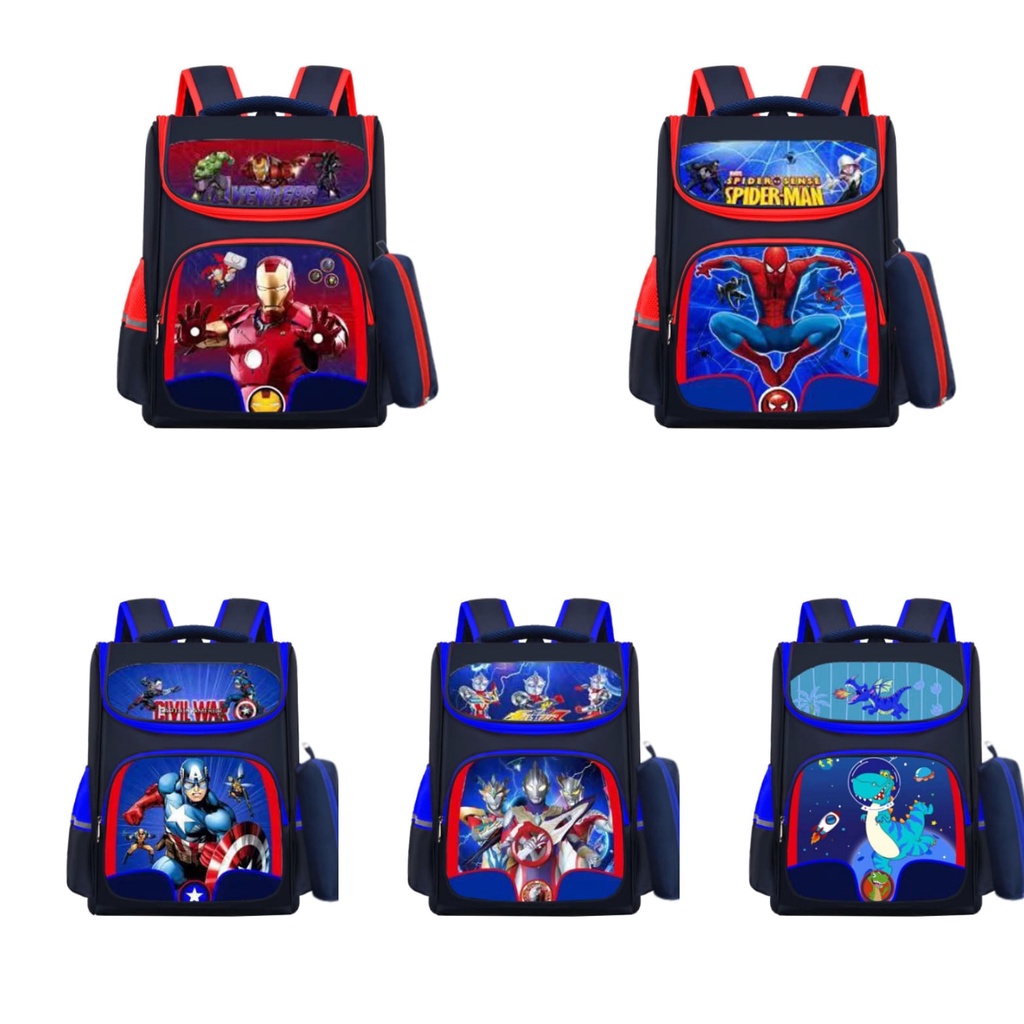 SMARTGIRL NEW TAS RANSEL ANAK SEKOLAH IMPORT CEWEK COWOK SD 2IN1 00510-00517