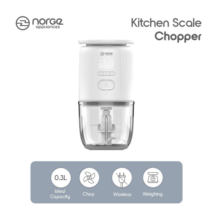 Norge Kitchen Scale Chopper 0.3L Wireless - Perajang &amp; Timbangan