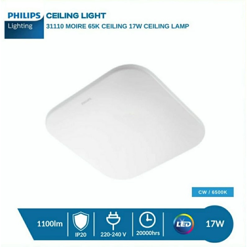 Philips Ceiling Light Moire 31110 Lampu Plavon LED 17 W