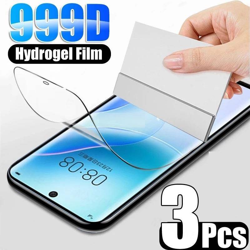 3pcs Untuk Huawei Mate 50 40 30 20 Pro 5G Film Pelindung Hydrogel Film Untuk Huawei P50 P40 P30 P20 P10 Lite Pro E 5G Pelindung Layar