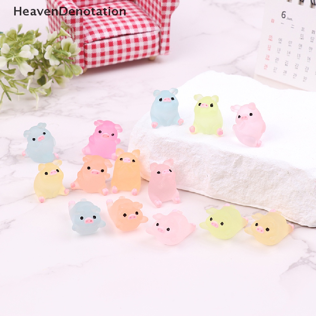 [HeavenDenotation] 5 / 10pcs Cute Luminous Pig Ball Mochi Fun Joke Gift Anti-stress Toys DIY Decor HDV