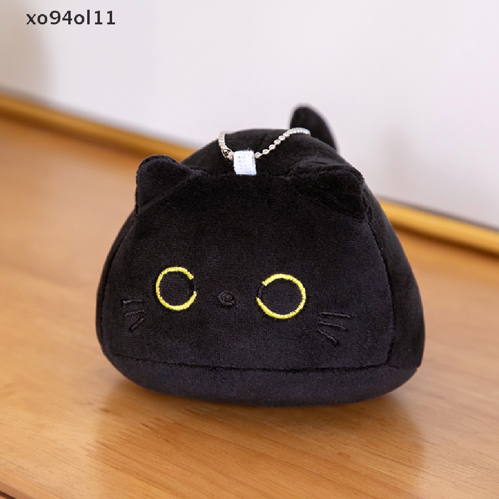 Xo10/25cm Kucing Hitam Bantal Lucu Boneka Mewah Liontin Gantungan Kunci Dekorasi OL