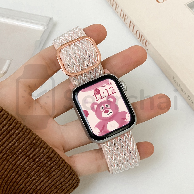 Tali✨Wave Pattern Nylon Strap for  41mm 45mm 42mm 44mm 38mm 40mm for iWatch Series Ultra 8/7/SE/6/5/4/3/2/1