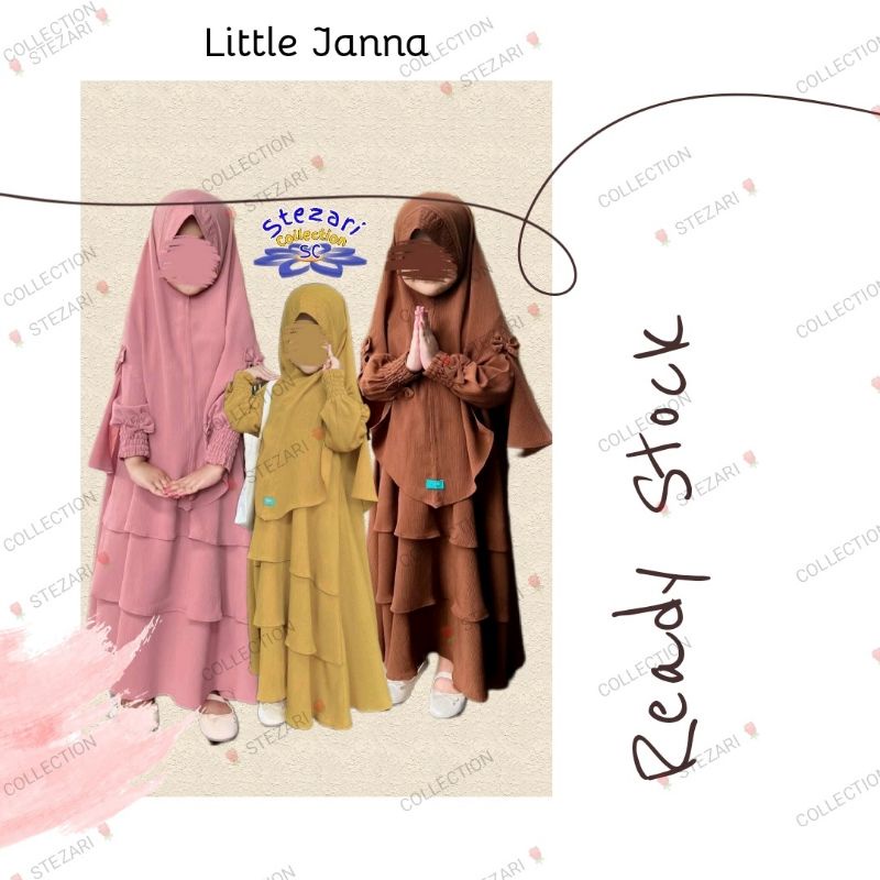 Gamis terbaru Little Janna series by Mahira Indonesia pakaian Muslimah ummahat akhwat remaja daily b